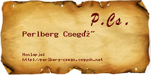 Perlberg Csegő névjegykártya